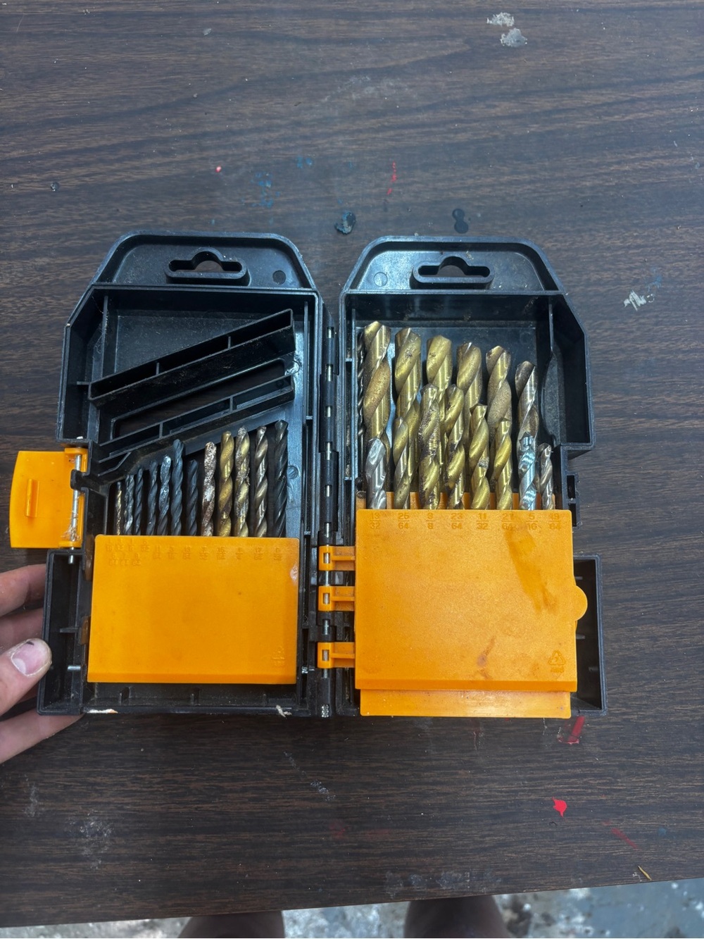 Black and Orange Metal Drill Bit Set – Home Storage & Organization